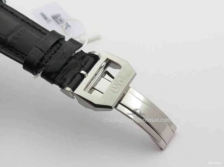 MIROTIME 0415 Portuguese IW3714 Diam ZF V2 1:1 Best Edition Black Dial On Black Leather Strap A79350 (Slim Movement) Lightweight 7245